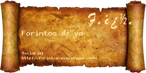 Forintos Éva névjegykártya